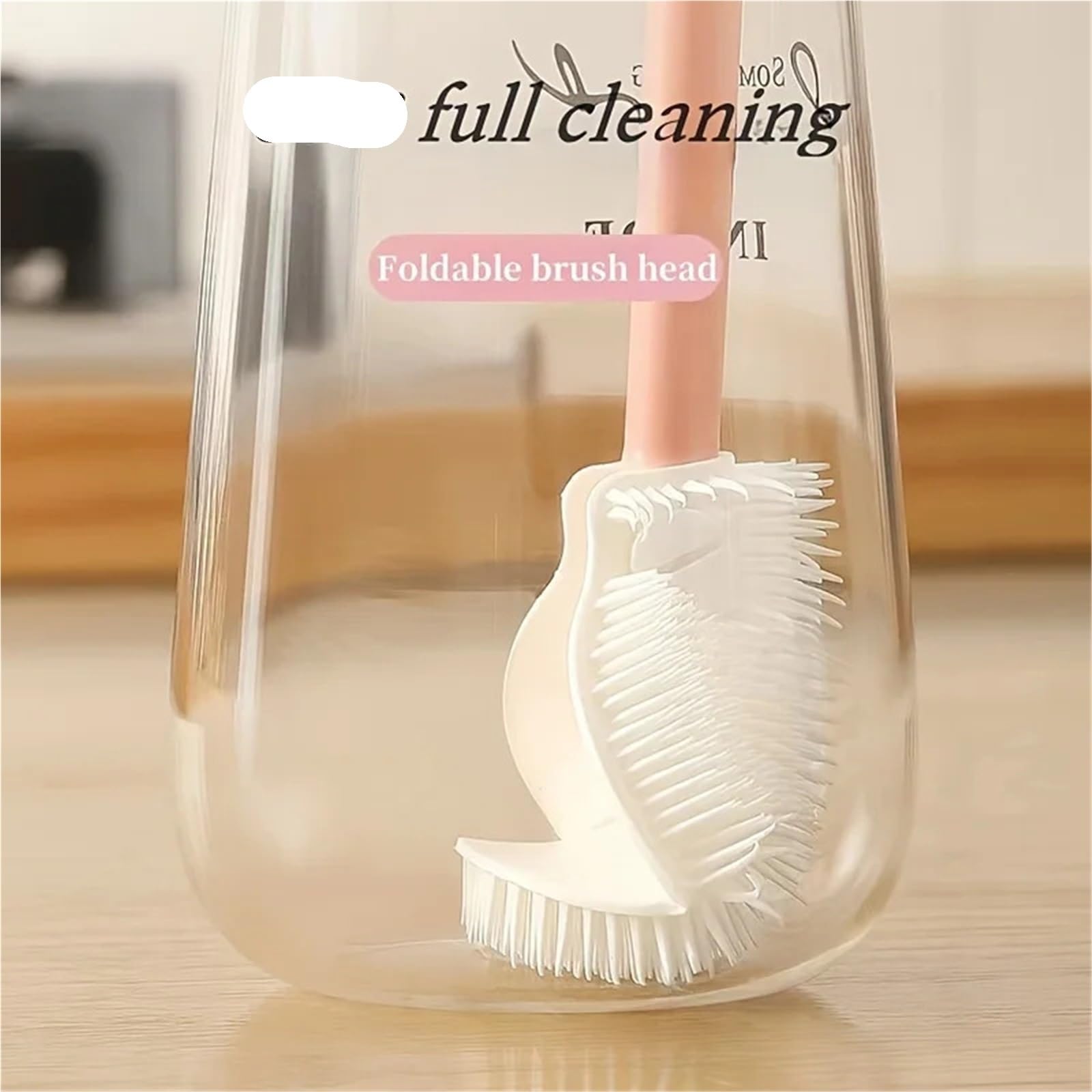 Scovolino per Bottiglie Spazzola in silicone pieghevole for pulizia completa con design a manico lungo, riutilizzabile for bottiglie