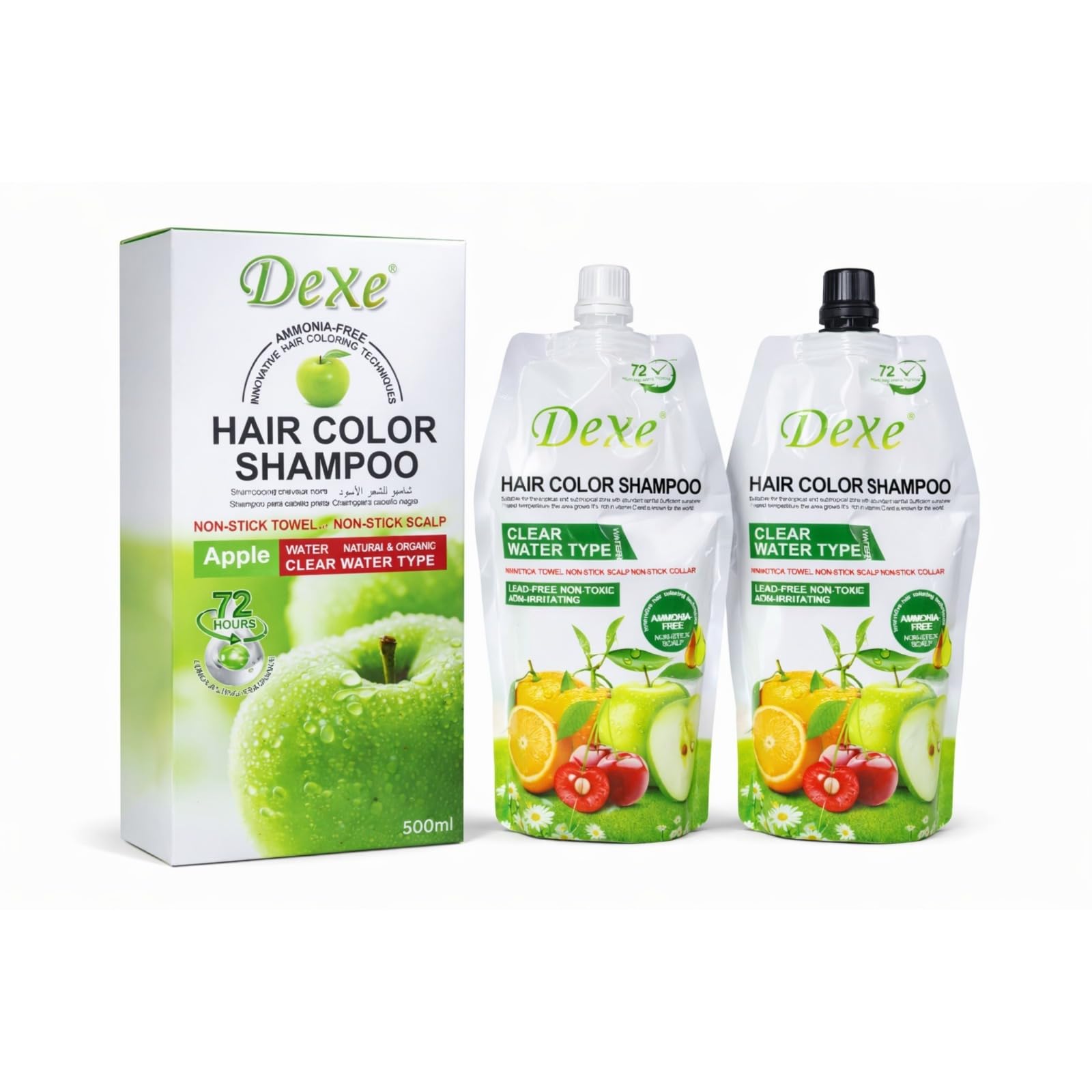 Apple Hair Color Shampoo 500ml – Instant Black hair Dye shampoos