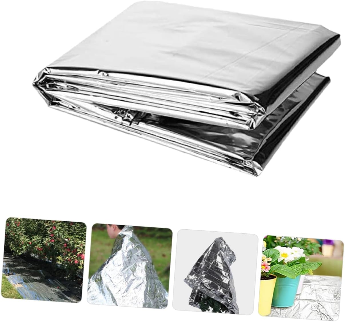 SUPVOX Multi Function Reflective Film Sheet for Plant Growth Reusable Greenhouse Accessory Provides Temperature Stability and Heating Effect for Use