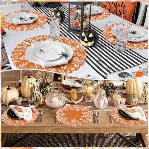 Set de table automne jetable 34 cm pour décoration de table de mariage