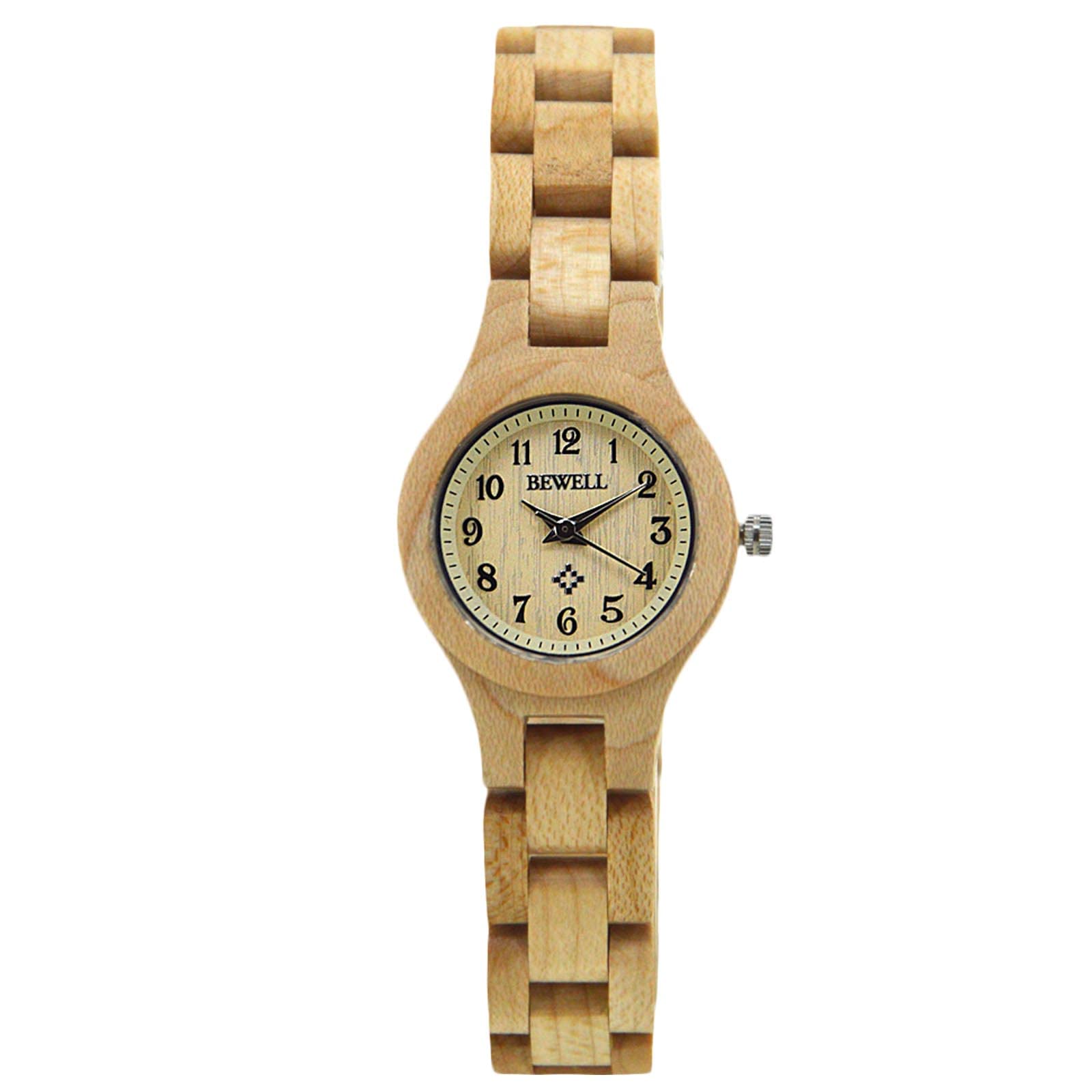 Wood Watch Women Analog Quartz Watches with Wooden Band Lightweight Dress Wristwatches for Ladies