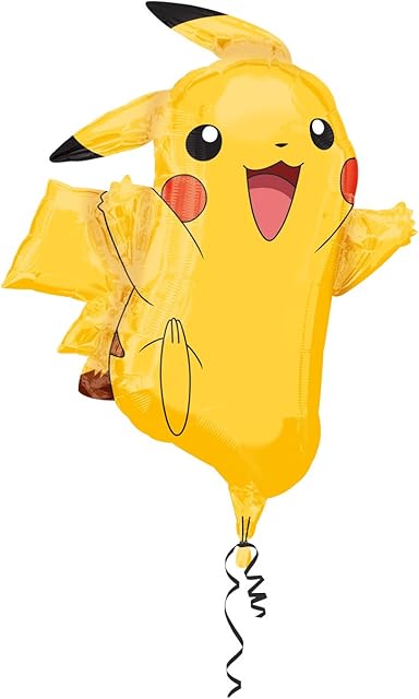 Amscan 2946001 - Pokémon Pikachu Foil SuperShape Balloon - 31" , Yellow