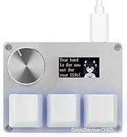 Sayo Device O3C Teclado para jogos personalizado, teclado de gatilho rápido, interruptores magnéticos com botão e tela, plug-and-play, copiar colar, branco