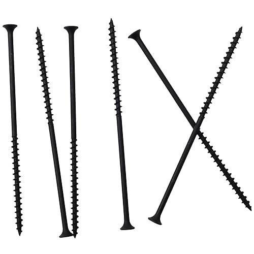 Miniatura 15 de 250 tornillos para paneles de yeso #6 × 1 pulgada de alta dureza, negro, rosca gruesa, cabeza Phillips, cabeza avellanada, tornillos negros