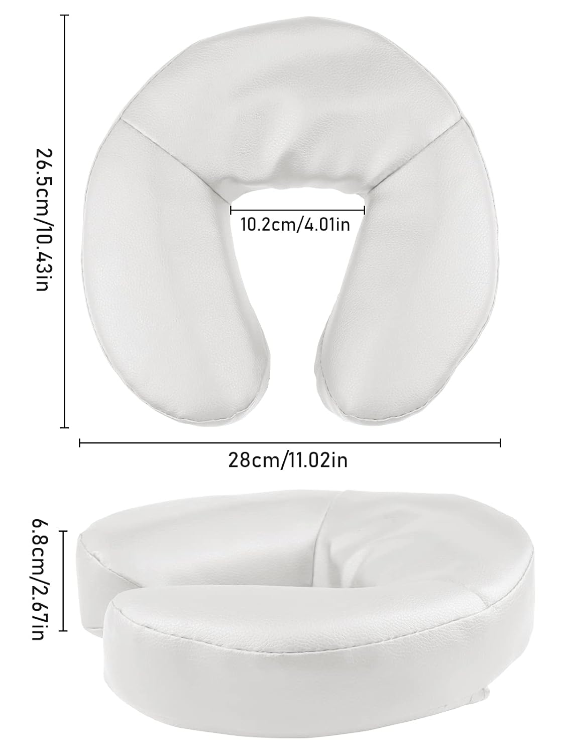 Kalolary Massage Face Cradle Cushion for Massage Tables, Universal Crescent Headrest Face Rest Neck Head Cushion Pillow for Massage Chairs Spa Bed (White) : Beauty & Personal Care