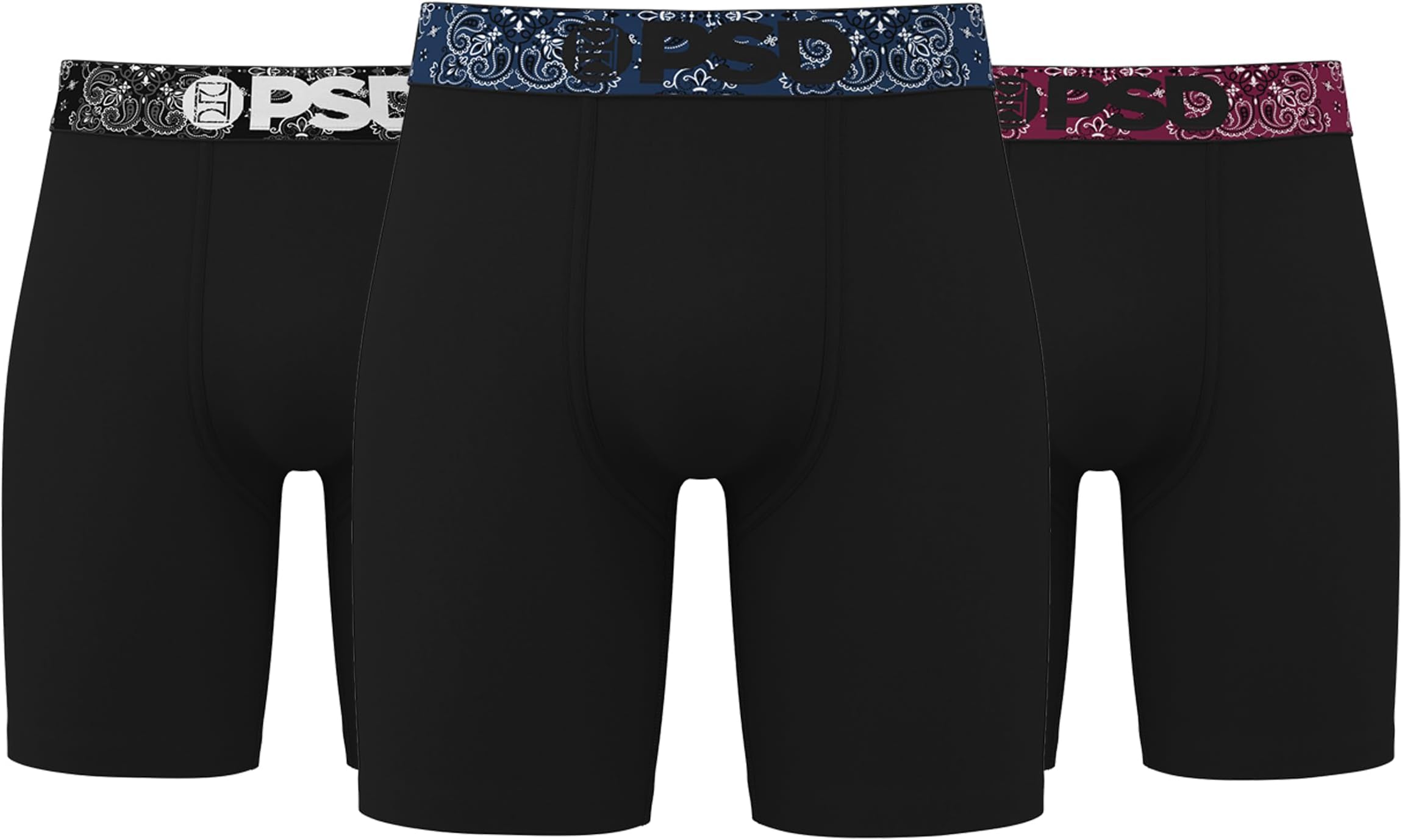 Men's E - Red and Blue Stripe Boxer Brief Underwear