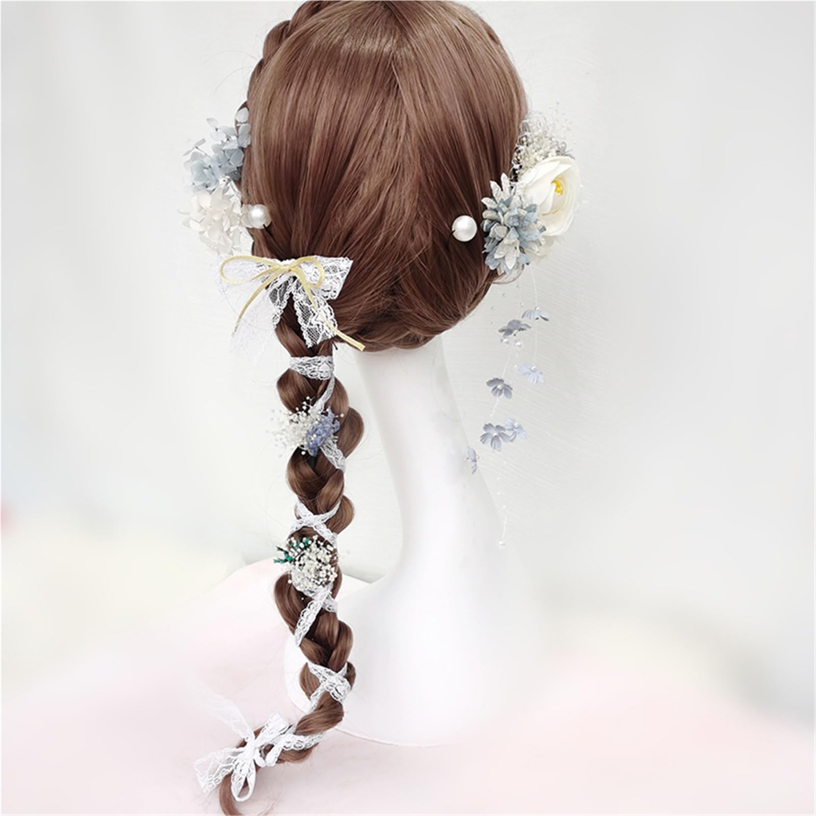 Tessuto etnico Fiore Accessori for capelli Clip Nappa Abbigliamento Forcina Copricapo Barrette(Purple)