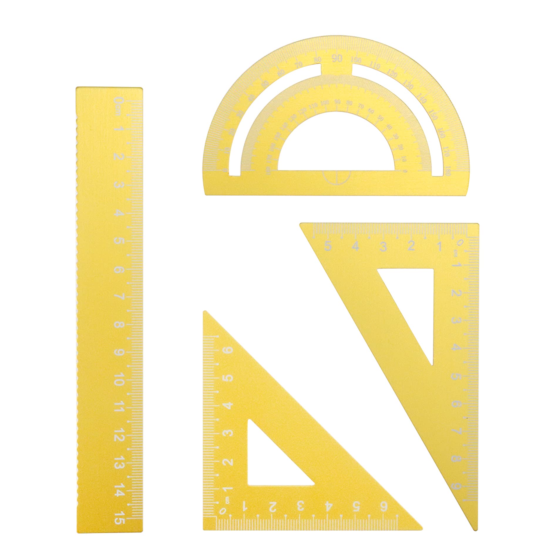 2er Set Edelstahl-Winkelmesser – 15 X 20 Cm, Mattiert, 0–180° Skala – Für Geometrie, Technisches Zeichnen, Kunst & DIY – Präzise & Langlebig