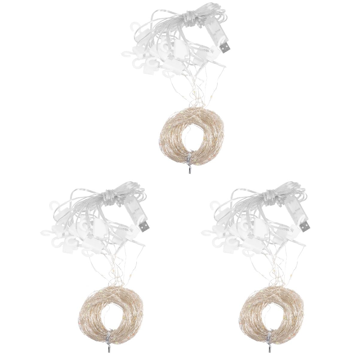 Rideau Lumineux LED Cabilock : Solution Anti-Nœuds avec Crochets Intégrés