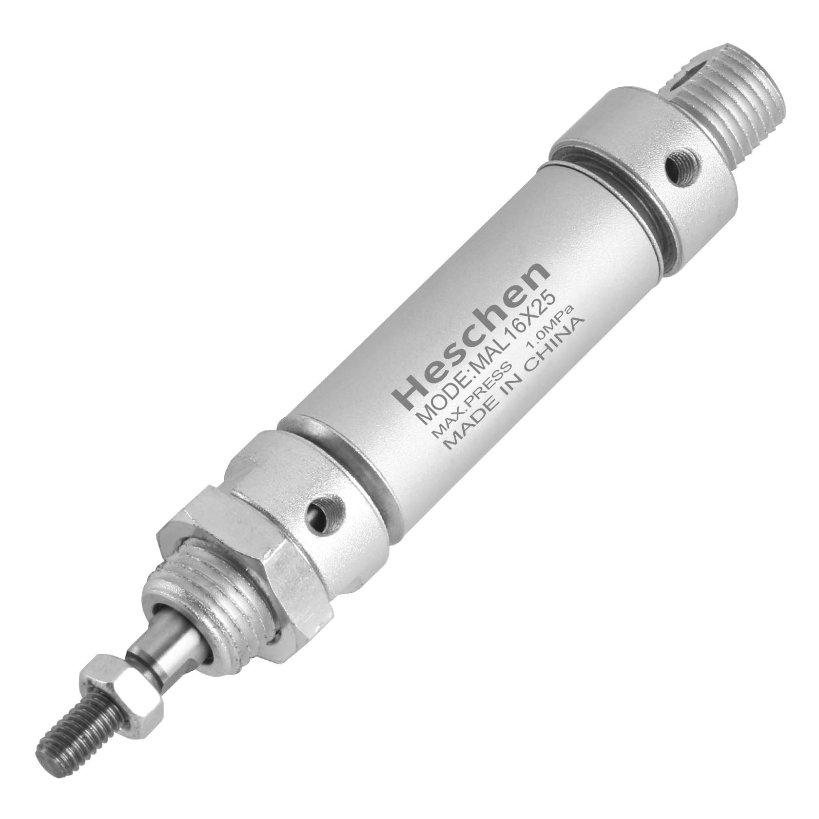 Heschen Pneumatic Fine Air Cylinder, MAL 16-25, M5 Port, 16 mm