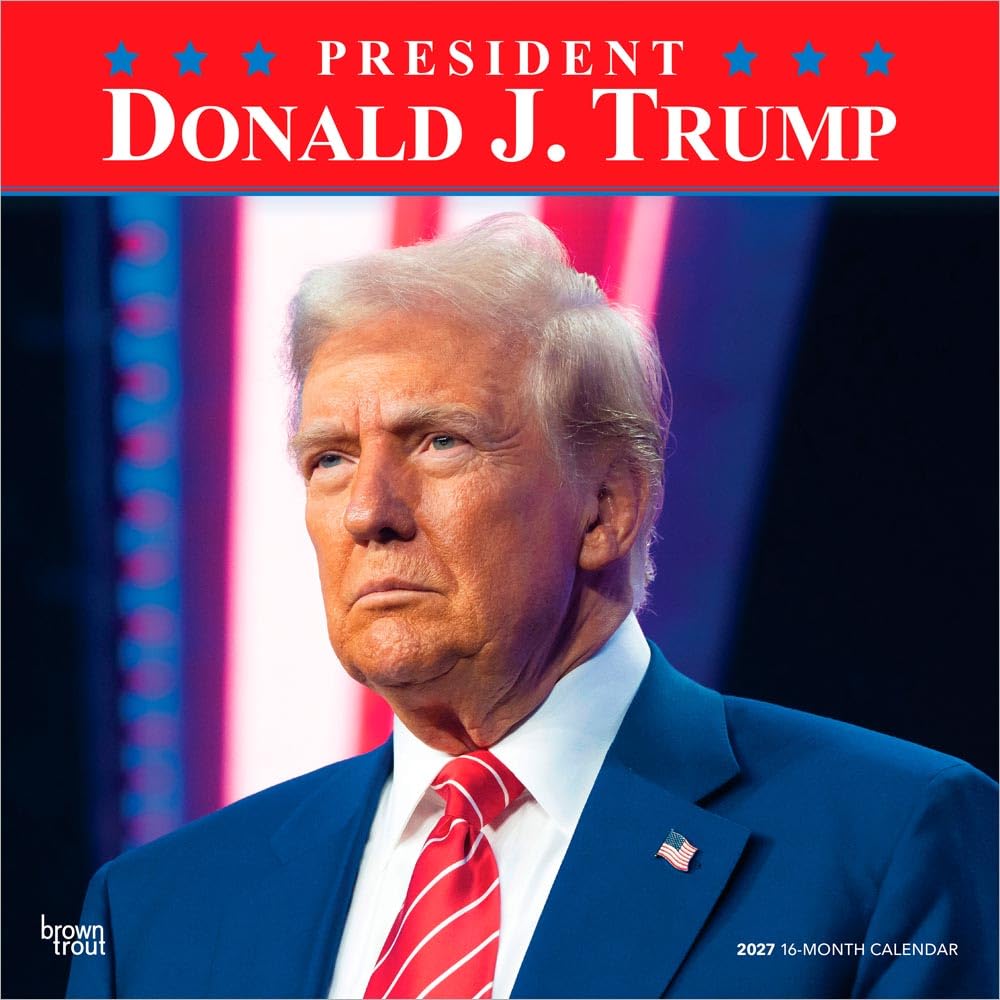 President Donald J. Trump | 2027 12 x 24 Inch (Hanging) Monthly Square Wall Cale