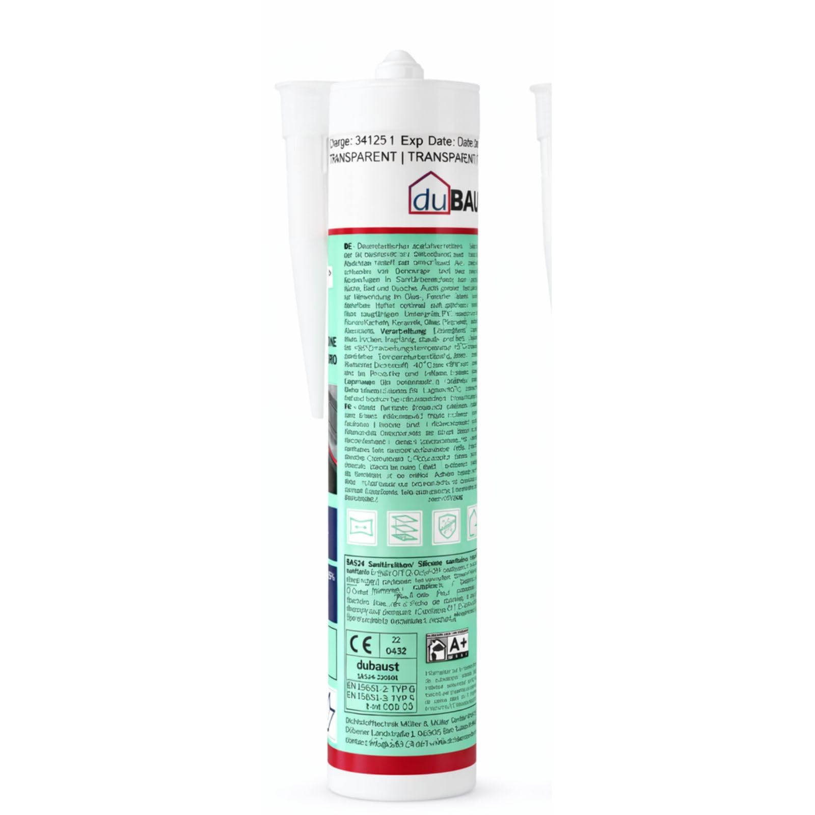SAS24 - 48 cartuchos de silicona sanitaria (310 ml, elásticos, resistentes al moho, para baño, cocina, ducha, zonas húmedas)