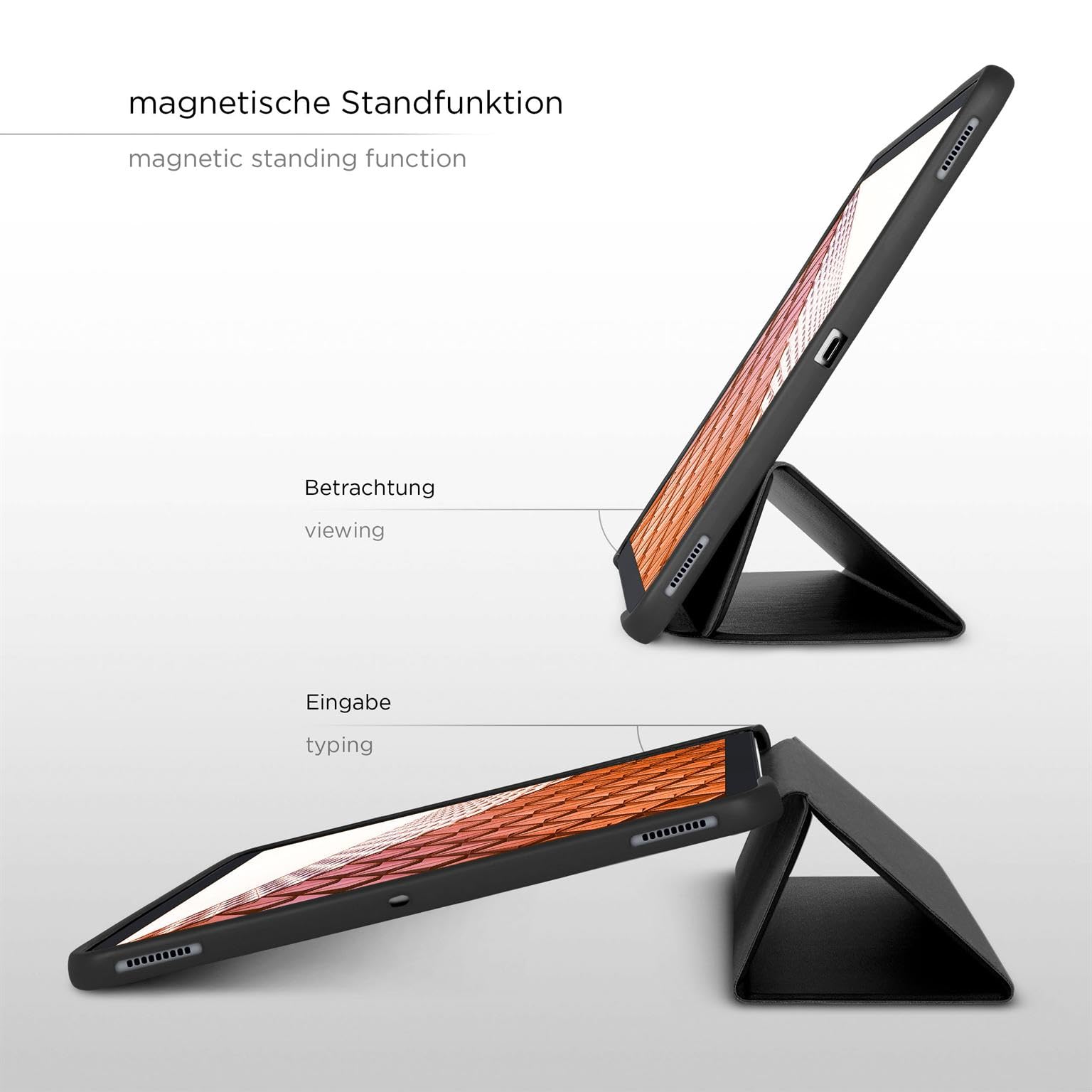 ONEFLOW Hülle für Samsung Galaxy Tab S10 Plus Schutzhülle ultradünn mit Ständer, Cover mit Auto Schlaf/Wach Funktion, Flip Case mit Magnet Standfunktion, Folio PU Leder Case, Schwarz