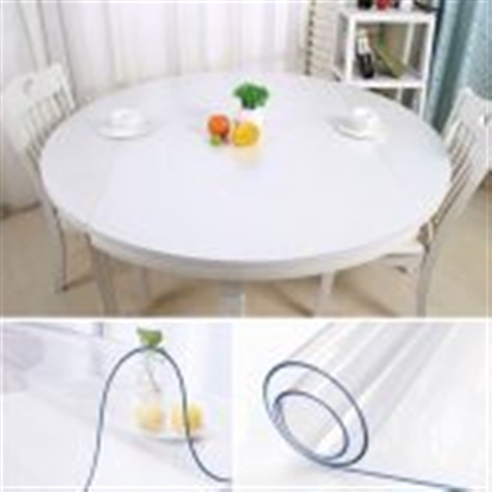 DTDMY Pellicola per tovaglia in plastica Trasparente, tovaglia Rotonda in Vinile/da tavola in Vinile/Tavolo e sedie Cover all'aperto/copertine da Tavolo per mobili da Giardino