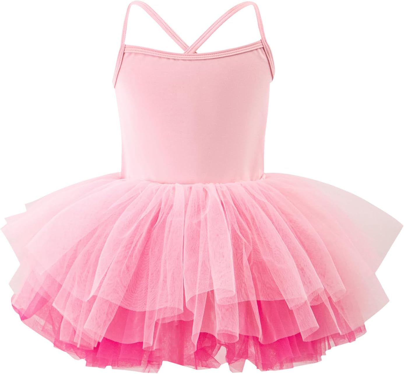 KARETT Girls Toddler Ballet Tutu Skirt Leotards V-Neck Camisole Dress Dance Outfit Ballerina Costume, Gradient 1-7Years
