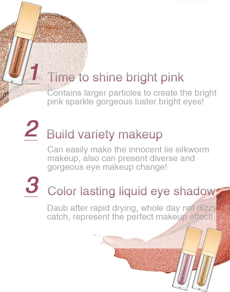 Liquid Glitter Eyeshadow & Eyeliner Pen, eyeshadow Stick, Highly Pigmented glitter Eyeliner Shimmer - Image 4