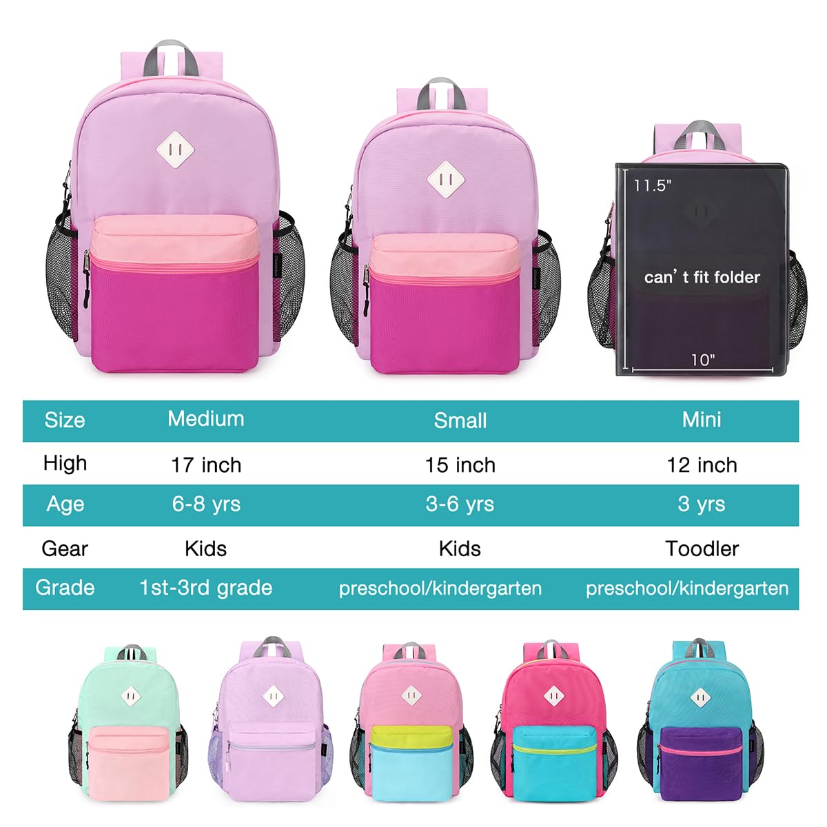 STEAMEDBUN Mochila escolar para niños pequeños
