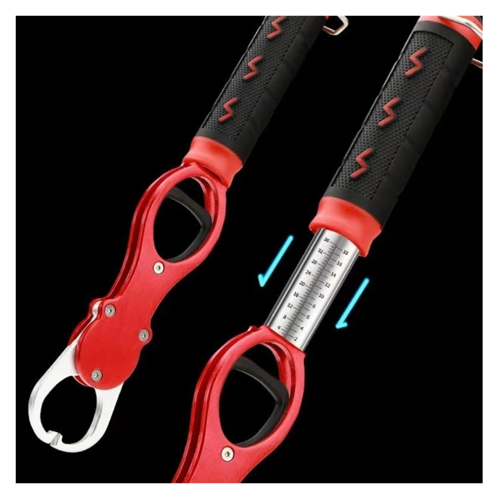 Fisch Lip Greifer Assist Mit Gewicht Skala Linie Split Ring Angeln Werkzeug Zubehör Angelgerät Haken Erholen Cutter (Color : Blue), WANGZC001