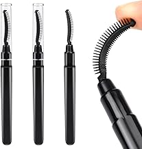 Lot de 3 brosses à cils avec couvercle anti-poussière et brosse à sourcils noire et outil de séparation des cils