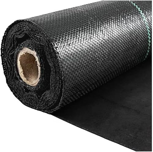 EVANEM Barrera de malas hierbas de jardín, tela de bloque de malezas, mantillo tejido resistente, para paisajismo, cubierta de suelo, control de