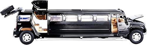 Miniatura 5 de ARCADORA 132 aleación tire hacia atrás vehículos de juguete de metal fundido a troquel con luz de sonido extendido 6 puertas abiertas para regalo de