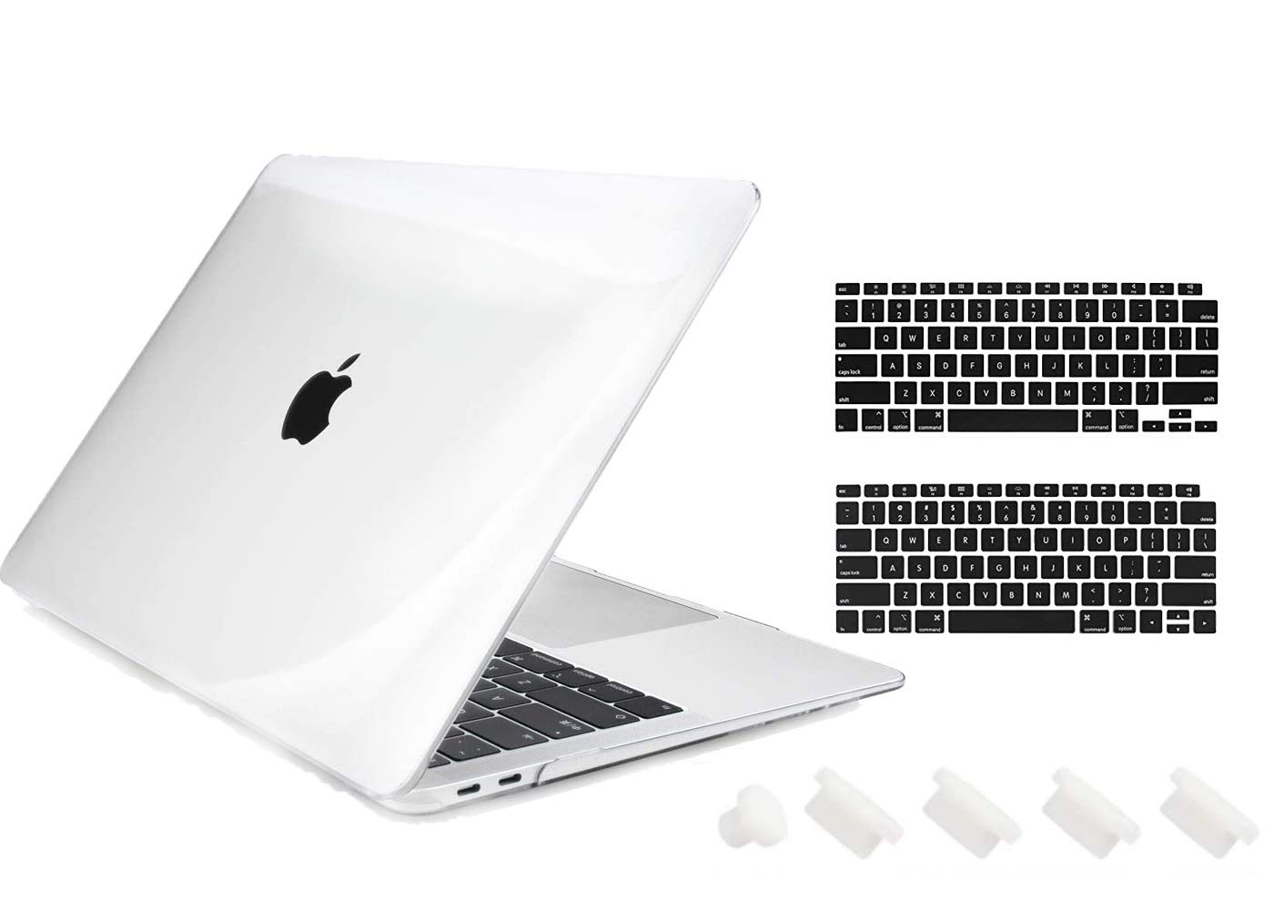 Tobo Plastic Hard Shell Case For Newest Air 13 inch Release 2020 2019 2018 [ A2337 M1 A2179 A1932 ] with Keyboard Cover Touch ID Protective Case (Crystal-Clear) - TD-094CC-04