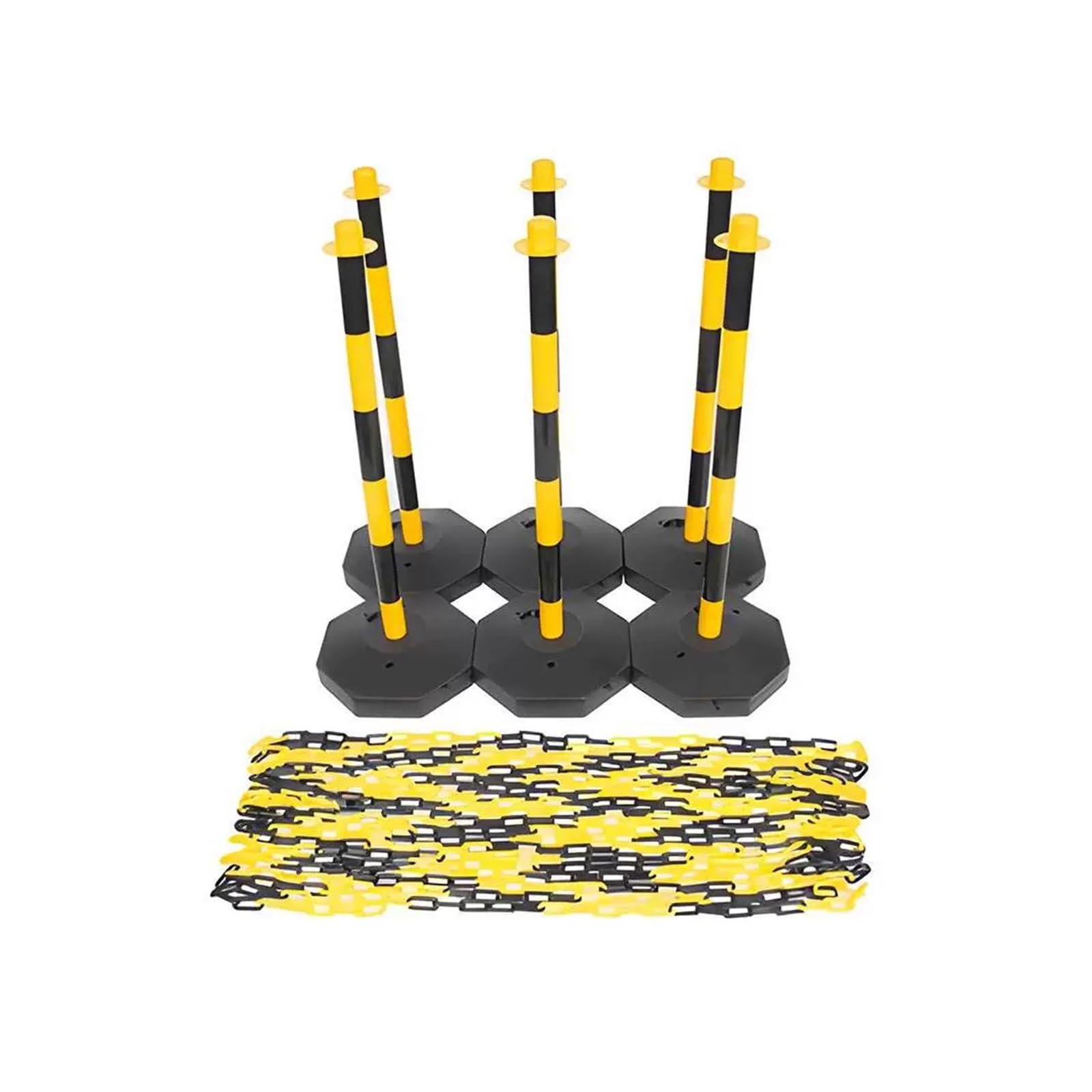ZCXMNL Traffic Delineator Post Cone, Plastic Stanchion Set Crowd Control Stands Barrier With Link Chain And S Hooks For Parking Lot, Construction, Safety Barriers