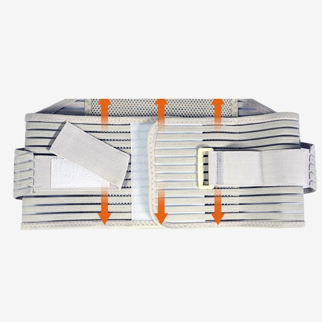 Cinturón de soporte lumbar, Espalda/Terapia magnética-Autocalentamiento-Paneles de malla ajustables y transpirables-Faja corporal-para hombres mujeres(M)