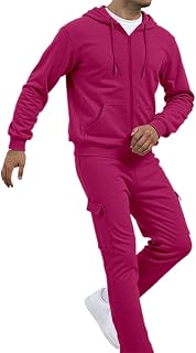 Conjunto casual de color sólido para hombre, ajuste cómodo y relajado, ropa diaria para actividades al aire libre en primavera e invierno
