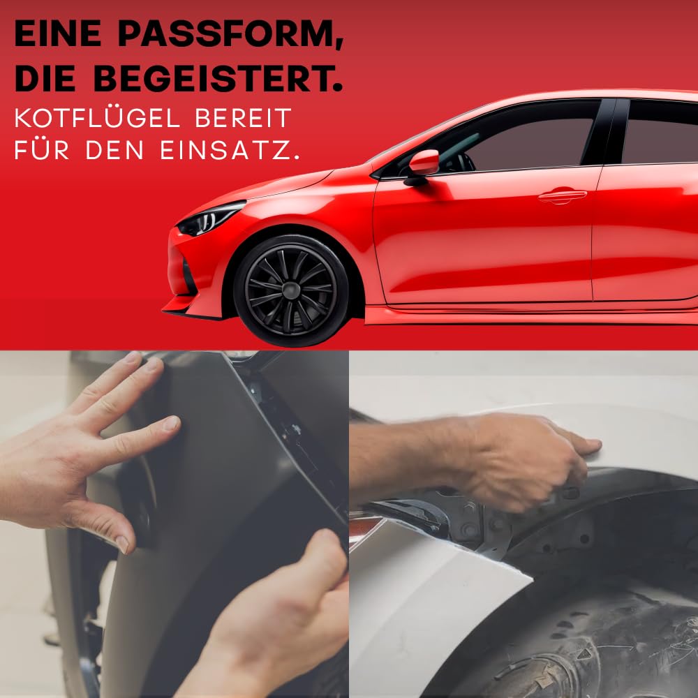 BLU Kotflügel Passend für Audi A3 8P II-generation LIFT LZ9Y Rechts Schwarz | 2008-2012 | Vorderseite Vorne | Lackiert | Einbaufertig