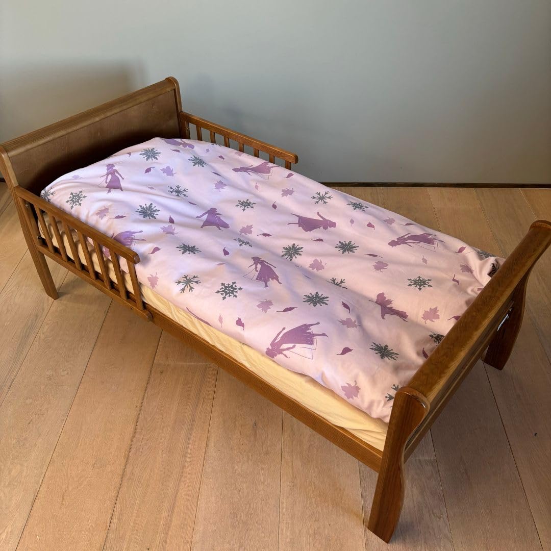 Brandmac Ensemble de literie avec motif Frozen Elsa et Anna 100 x 140 cm et taie 40 x 45 cm, 100% coton, ensemble de literie pour bébé fluorescent