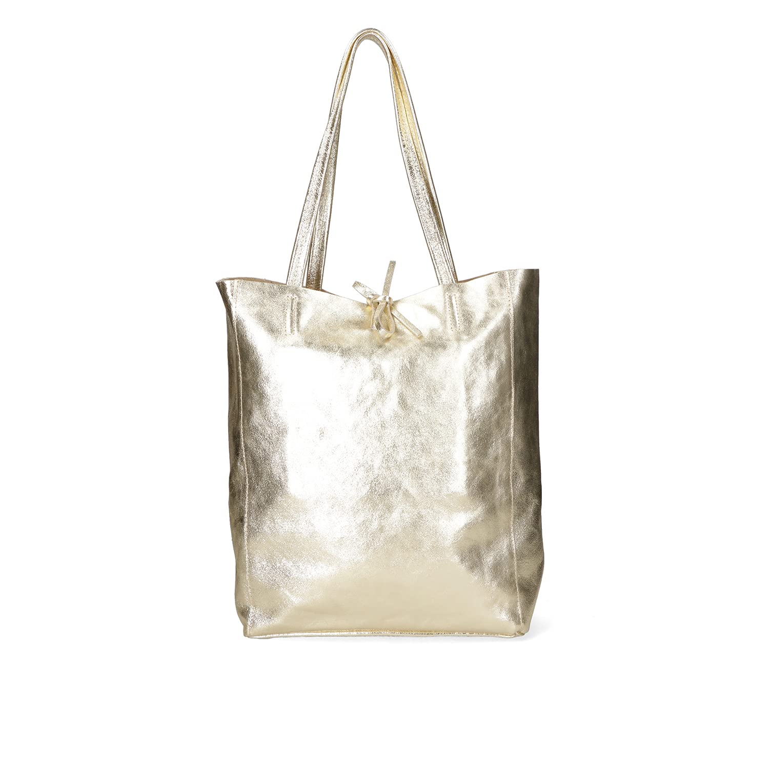 Chicca Borse Borsa a Mano Shopper da donna in pelle made in Italy - 40x36x11 cm