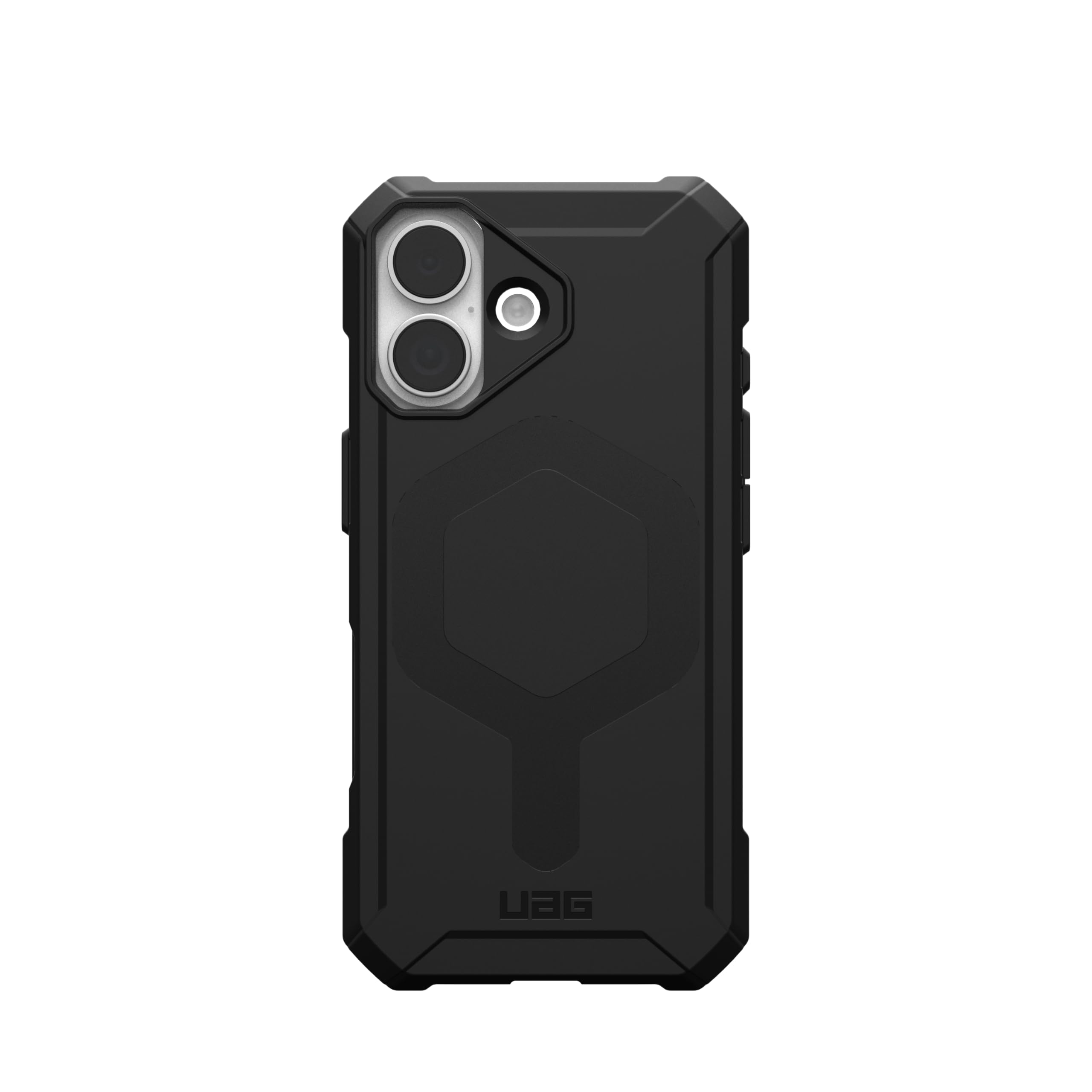 Urban Armor Gear Essential Armor MS Case Compatible con Apple iPhone 17 Funda (Carga inalámbrica/magnética optimizada, 4,6m protección) Negro