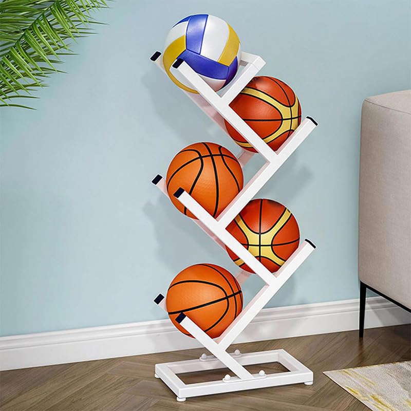 Support rangement pour basket-ball portable et organisateur 5 niveaux