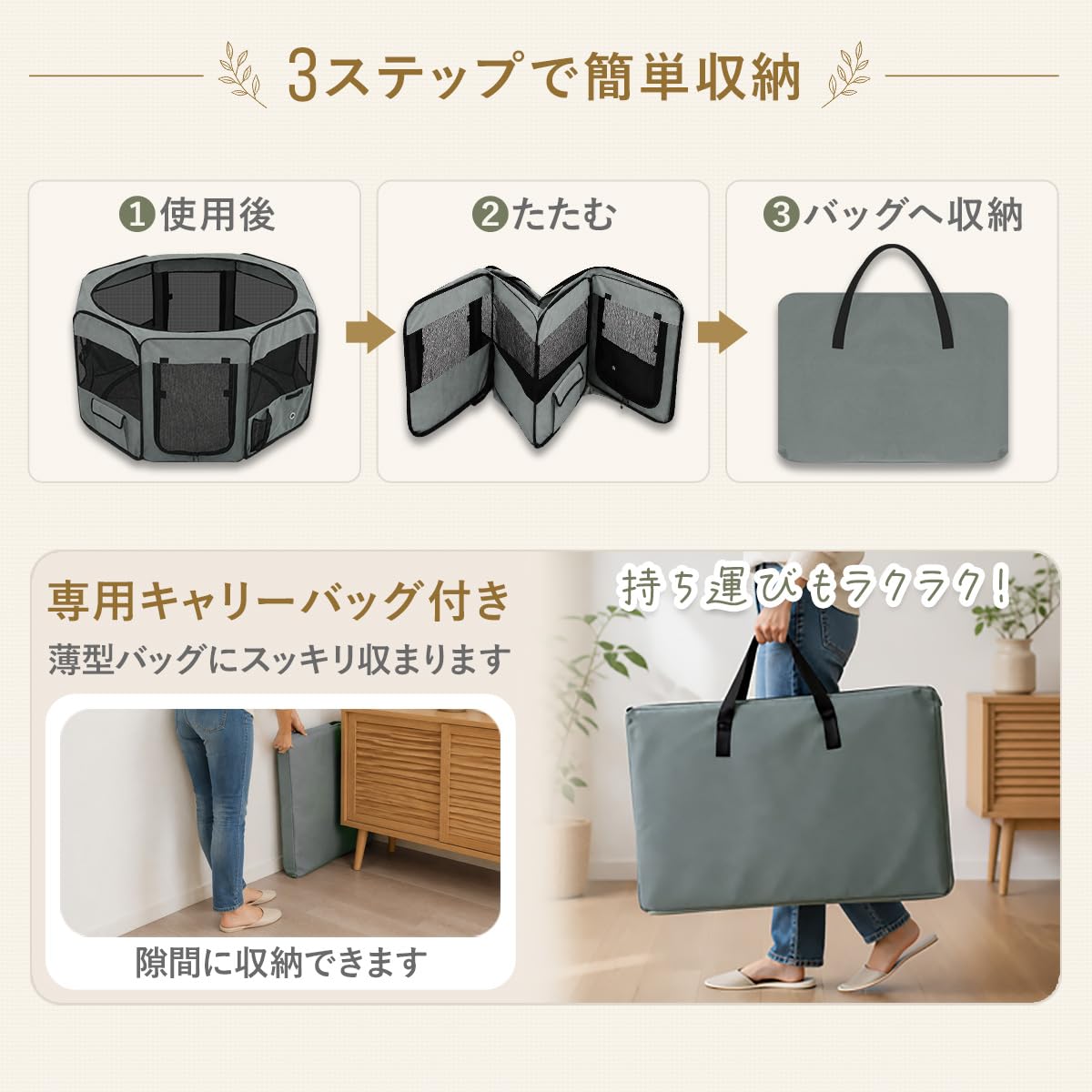 折りたたみ八角形ペットサークル XLサイズ と防水シート2枚セット Amazon | ottostyle.jp 折りたたみ八角形ペットサークル メッシュ屋根