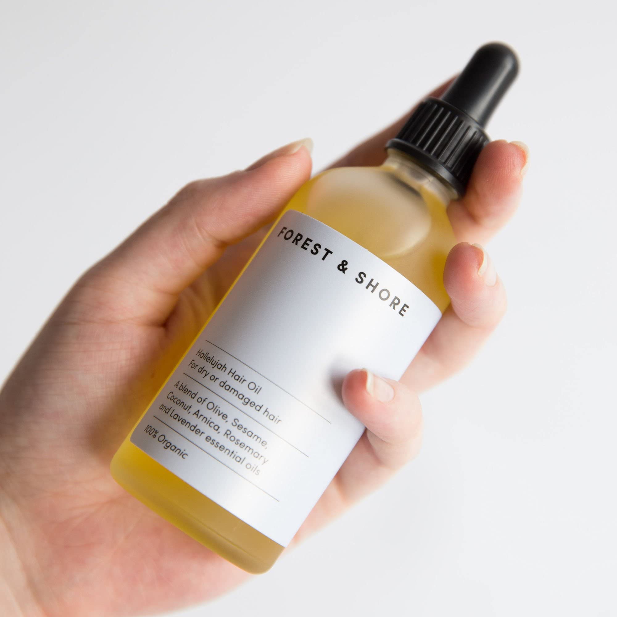 Natürliches Haaröl zum Haarwachstum beschleunigen mit biologischen Rosmarinöl, Rizinusöl, Mandelöl und Arganöl als Haarmaske und Haarkur (100 ml, Haarpflegeöl) (Packung mit 2)