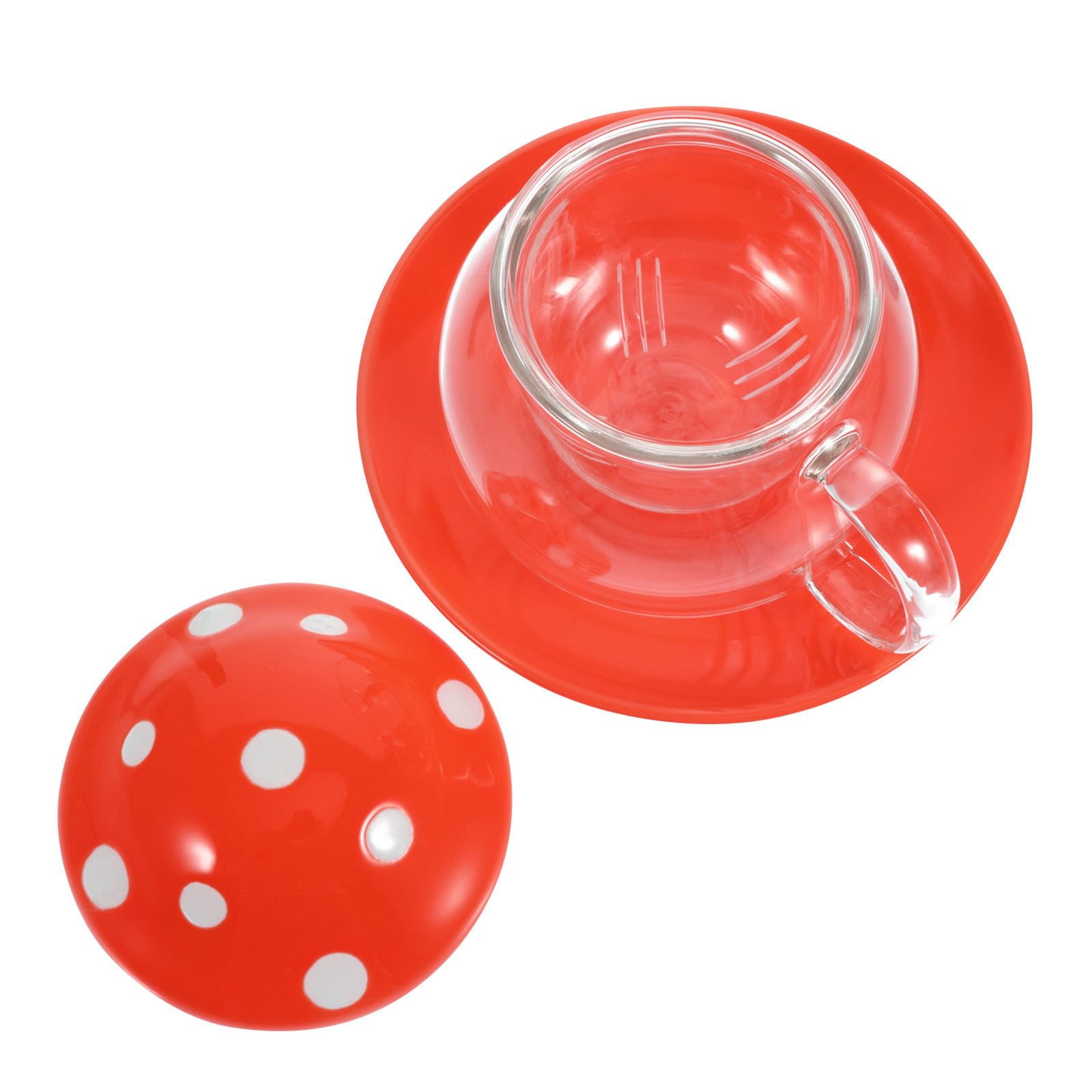 Taza de Té Filtro de Cerámica y Vidrio en Forma de Hongo Asa Ergonómica, Adecuado para Infusiones Hogar, Diseño Elegante y Funcional