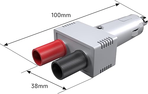 Miniatura 2 de Goupchn Enchufe de encendedor de cigarrillos macho a doble hembra de 0.157 in hembra adaptador de cargador de coche 12V 10A con cables de