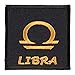 Zodiac Sign Libra Black & Gold Patch, Zodiac Patches