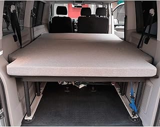 KFoam.es Matratze für VW T4, T5, T6, T6.1 Multivan, California Beach, Caravelle, Transporter, Faltmatratze, Klappmatratze, Camper Van, Reisemobil 185x148x8cm