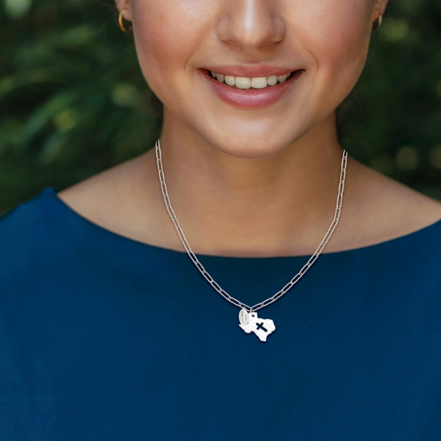 quan jewelry State Necklace, Lone Star Texas Pendant Charm, Texas Born Country Cross Inspirational Necklace - Handmade - Image 6