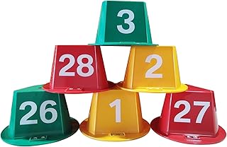 Red Magnetic Car Top Hats Set (10 Pack), Numbered 11 through 20