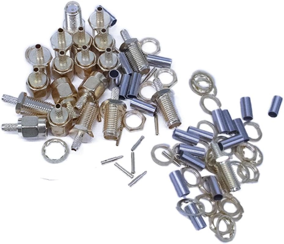 SMA cable crimping tool and 10pcs SMA male to female connectors for RG174 RG316 wifi antenna extension cable