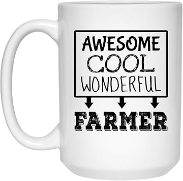 Funny Farmer Mug Appreciation Gifts New Job Coffee Cup Thank You Tea Mug 15oz white