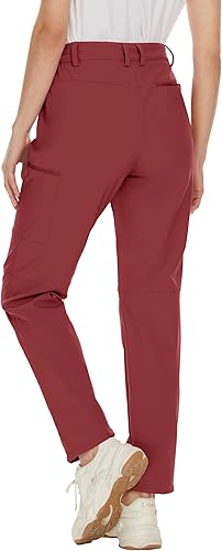 Miniatura 2 de MAGCOMSEN Pantalones de senderismo con forro polar para mujer, impermeables, aislados, para exteriores, nieve, esquí, pantalones cálidos de invierno