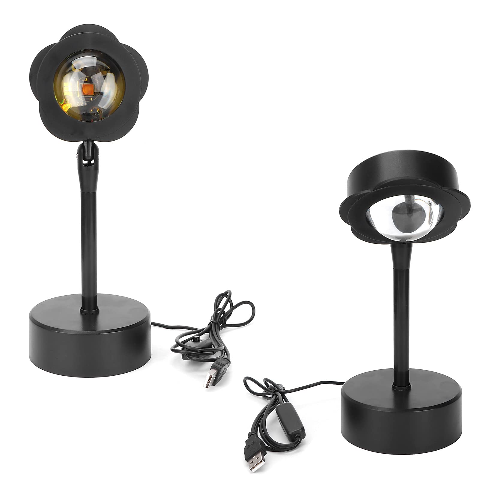 Amazon.co.jp: サンセットプロジェクションランプ、180度回転可能なLED