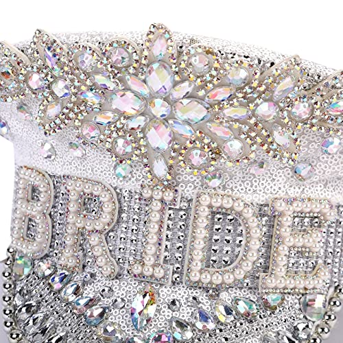 QBJMY Cappello da Sposa a Corona Glitter Luminosa