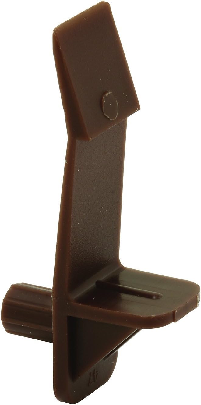 Prime-Line MP9117-100 Self-Locking Shelf Support Peg with 3/4 In. Shelf, 1/4 In., Brown (100 Pack) | 3/4-Inch Shelf, 1/4-Inch