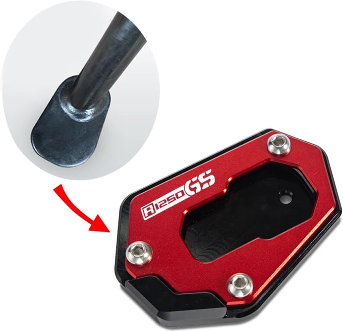 Motorcycle Kickstand Enlarge Plate For B&M&W R1-250 GS R 1-250 GSA Adventure Rallye HP Motorcycle Side Stand Enlarged Extension Bracket Accessories