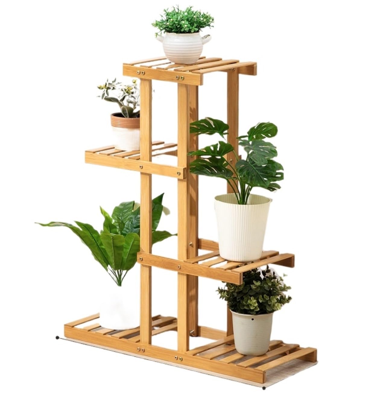 KADAX Maceta Con Plato, Maceta Redonda Para Interiores, Elegante Maceta De Plástico, Maceta Ligera Para Flores Y Plantas Para El Hogar (14 Cm De Diámetro, Color Blanco